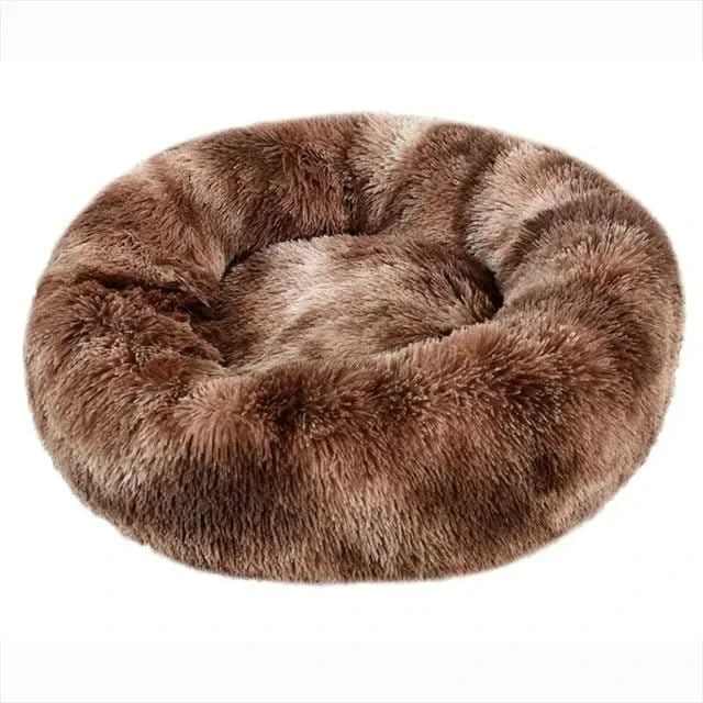 Orthopedic Pet Donut Dog Bed Soft Plush Faux Fur Bolster Cats Dogs Machine Washable - Image 5