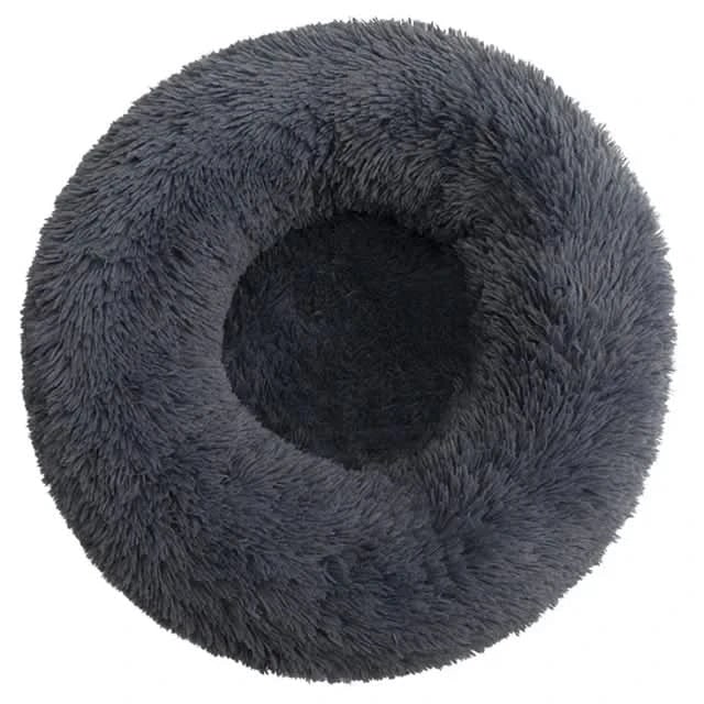 Orthopedic Pet Donut Dog Bed Soft Plush Faux Fur Bolster Cats Dogs Machine Washable - Image 9