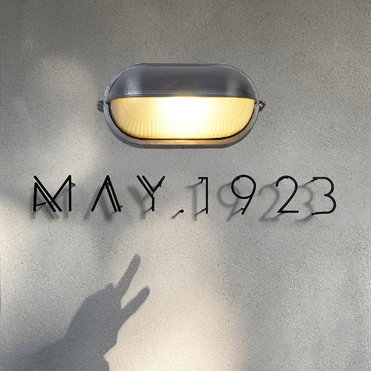 Outdoor Bulkhead Wall Light with Oval Shield and Ribbed Glass Diffuser - Image 13