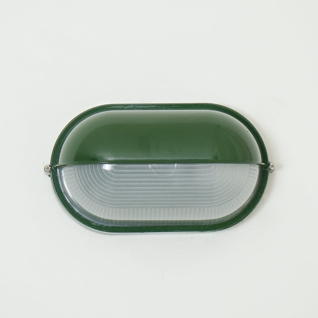 Outdoor Bulkhead Wall Light with Oval Shield and Ribbed Glass Diffuser - Image 22