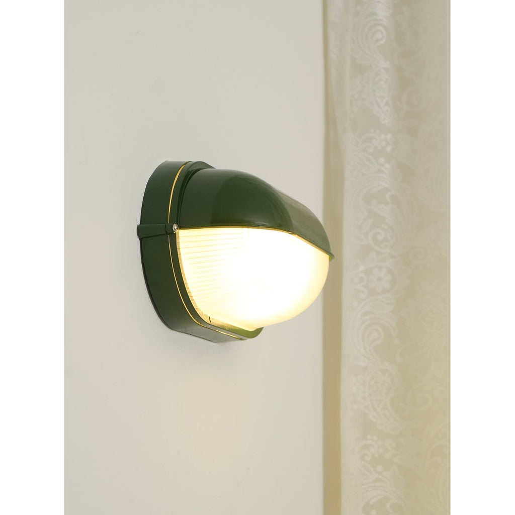 Outdoor Bulkhead Wall Light with Oval Shield and Ribbed Glass Diffuser - Image 29