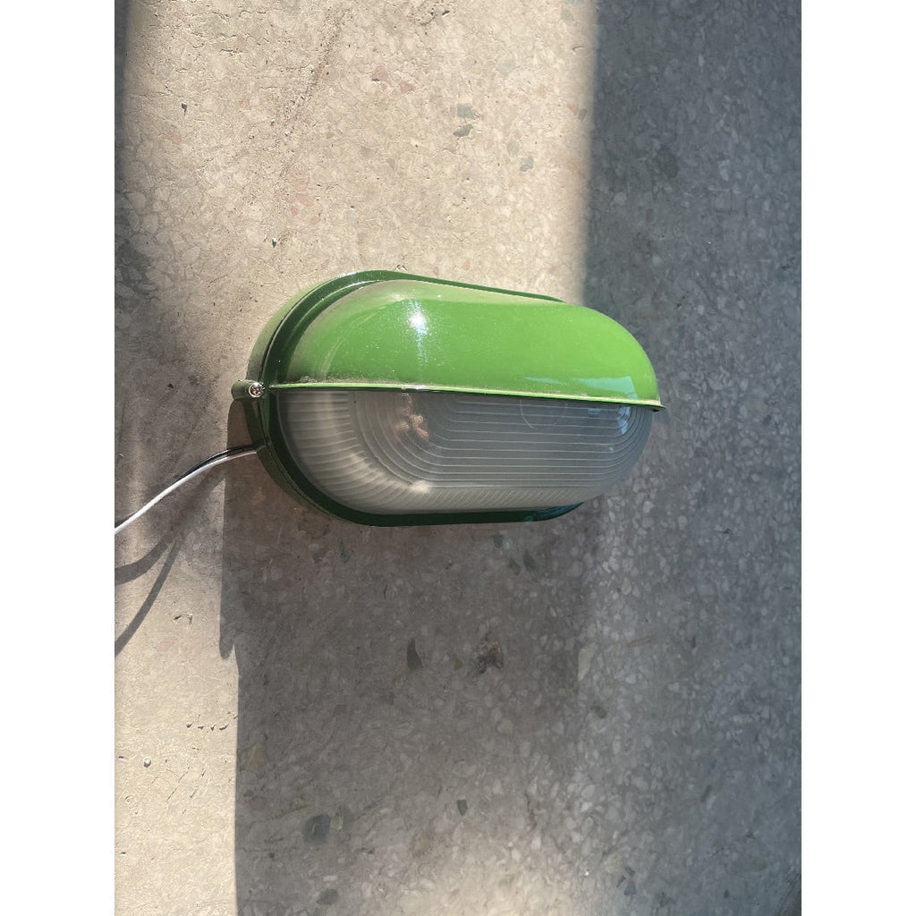 Outdoor Bulkhead Wall Light with Oval Shield and Ribbed Glass Diffuser - Image 30