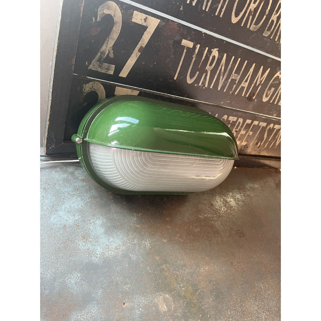 Outdoor Bulkhead Wall Light with Oval Shield and Ribbed Glass Diffuser - Image 31