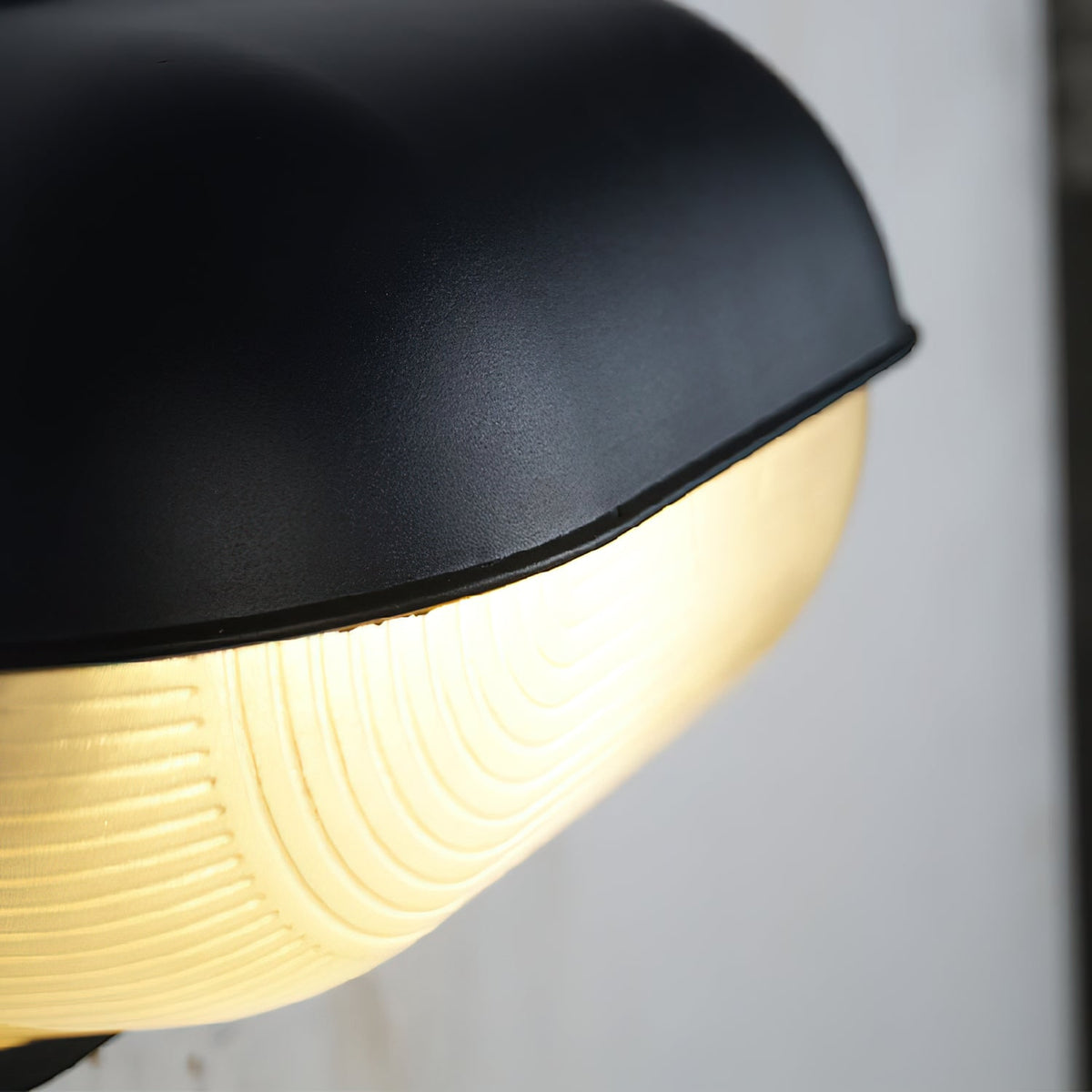 Outdoor Bulkhead Wall Light with Oval Shield and Ribbed Glass Diffuser - Image 40
