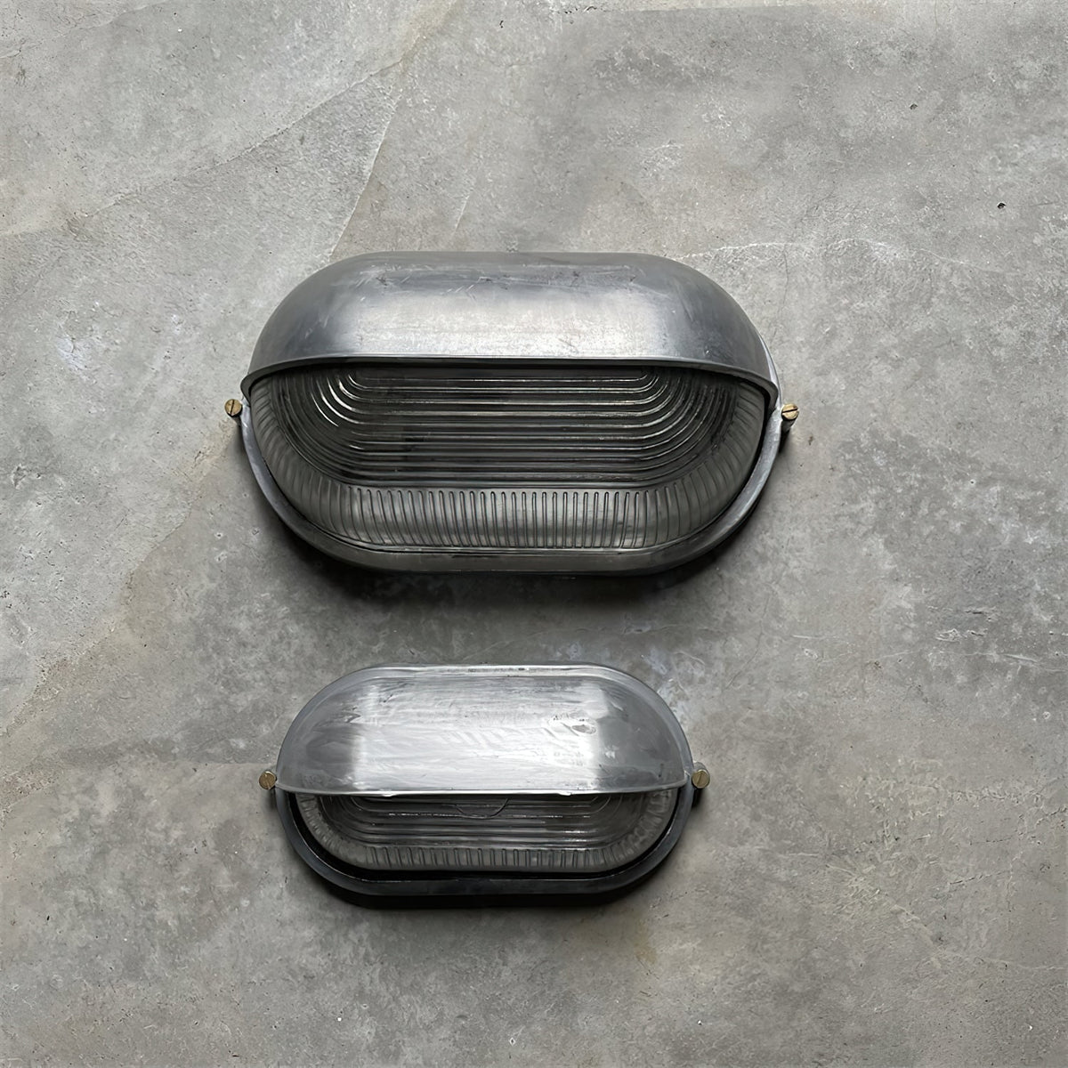 Outdoor Bulkhead Wall Light with Oval Shield and Ribbed Glass Diffuser - Image 42