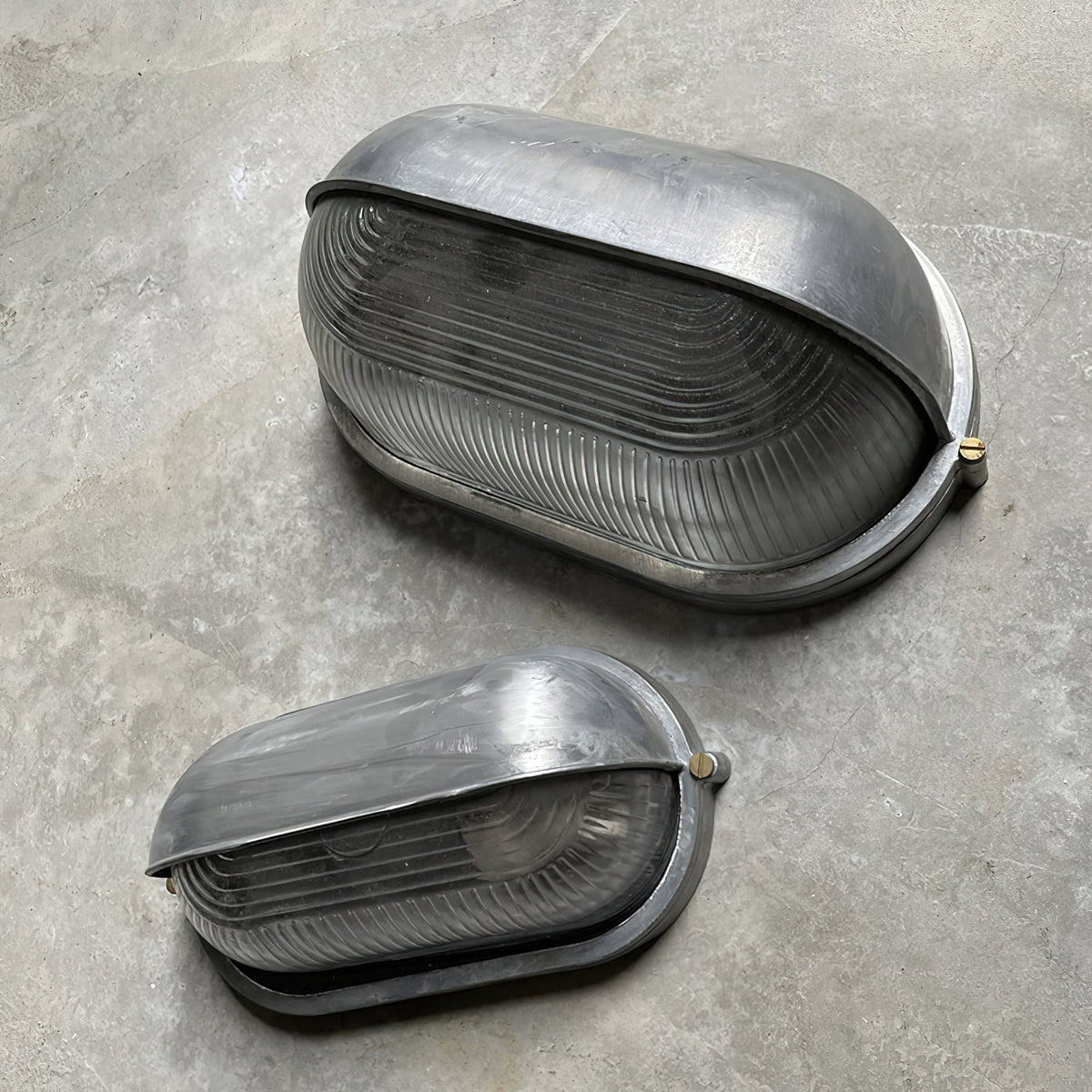 Outdoor Bulkhead Wall Light with Oval Shield and Ribbed Glass Diffuser - Image 43