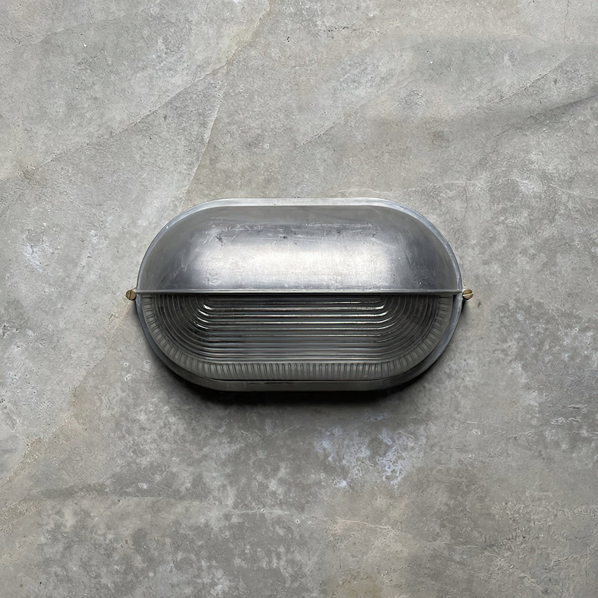 Outdoor Bulkhead Wall Light with Oval Shield and Ribbed Glass Diffuser - Image 44