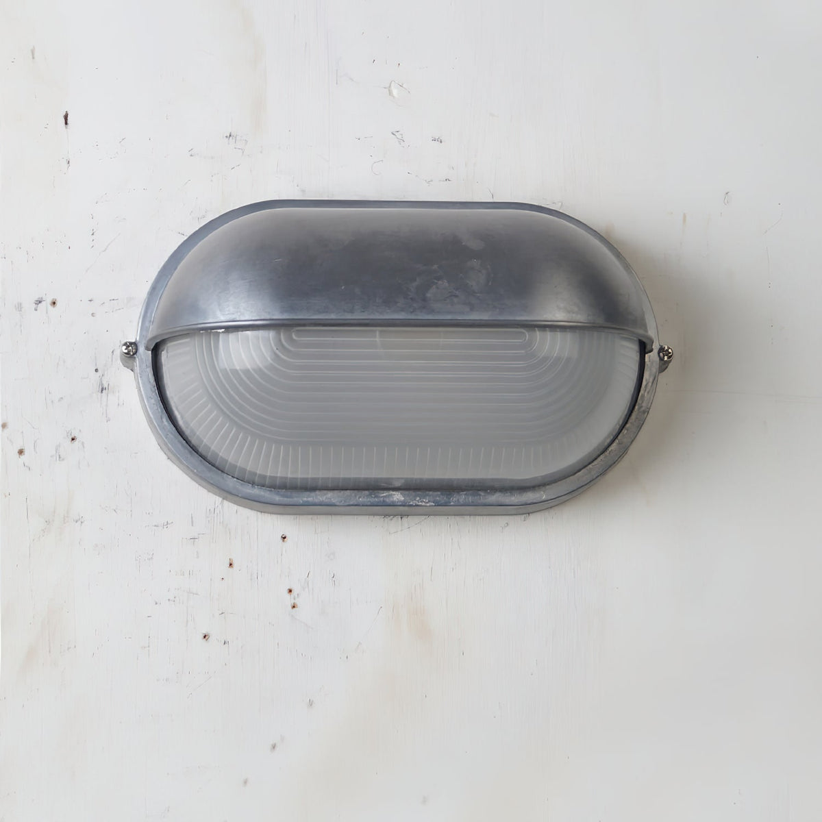 Outdoor Bulkhead Wall Light with Oval Shield and Ribbed Glass Diffuser - Image 45