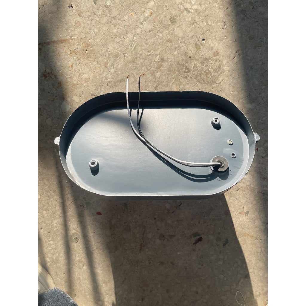 Outdoor Bulkhead Wall Light with Oval Shield and Ribbed Glass Diffuser - Image 49