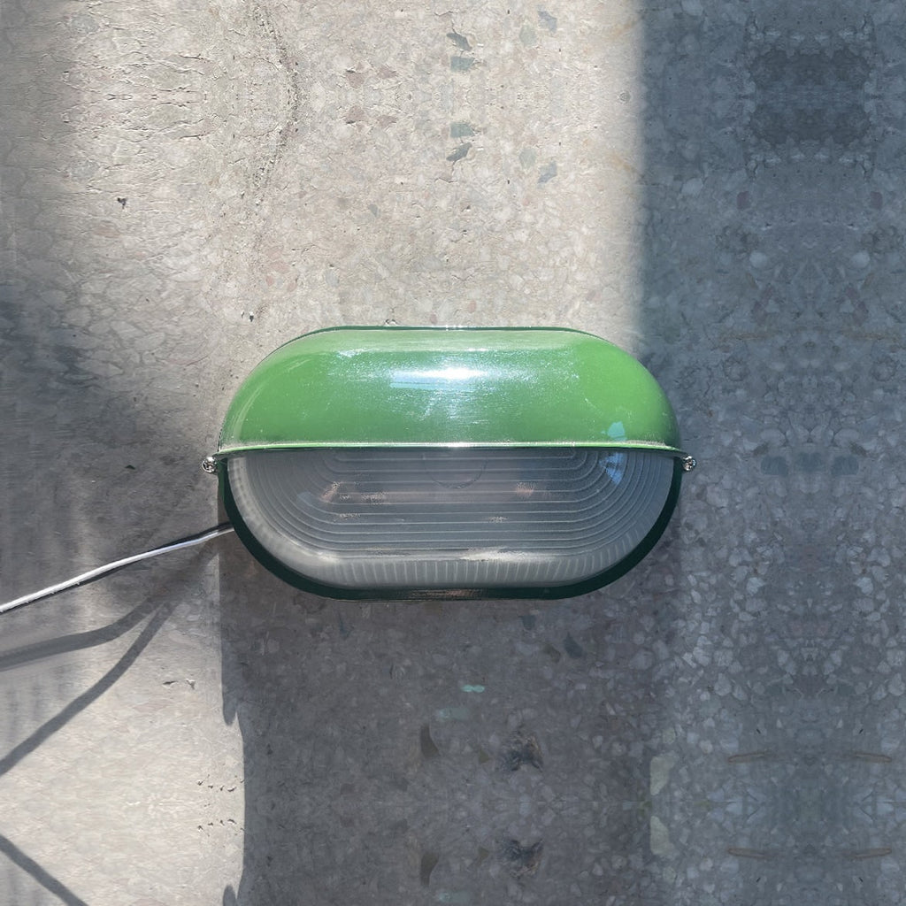 Outdoor Bulkhead Wall Light with Oval Shield and Ribbed Glass Diffuser - Image 56