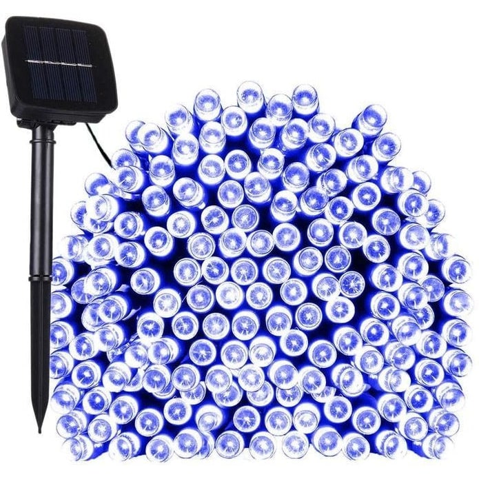 Outdoor Solar String Lights and Fairy with 100 LED Bulbs and Ground Stake for Garden Landscape - Image 2