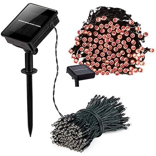 Outdoor Solar String Lights and Fairy with 100 LED Bulbs and Ground Stake for Garden Landscape - Image 4