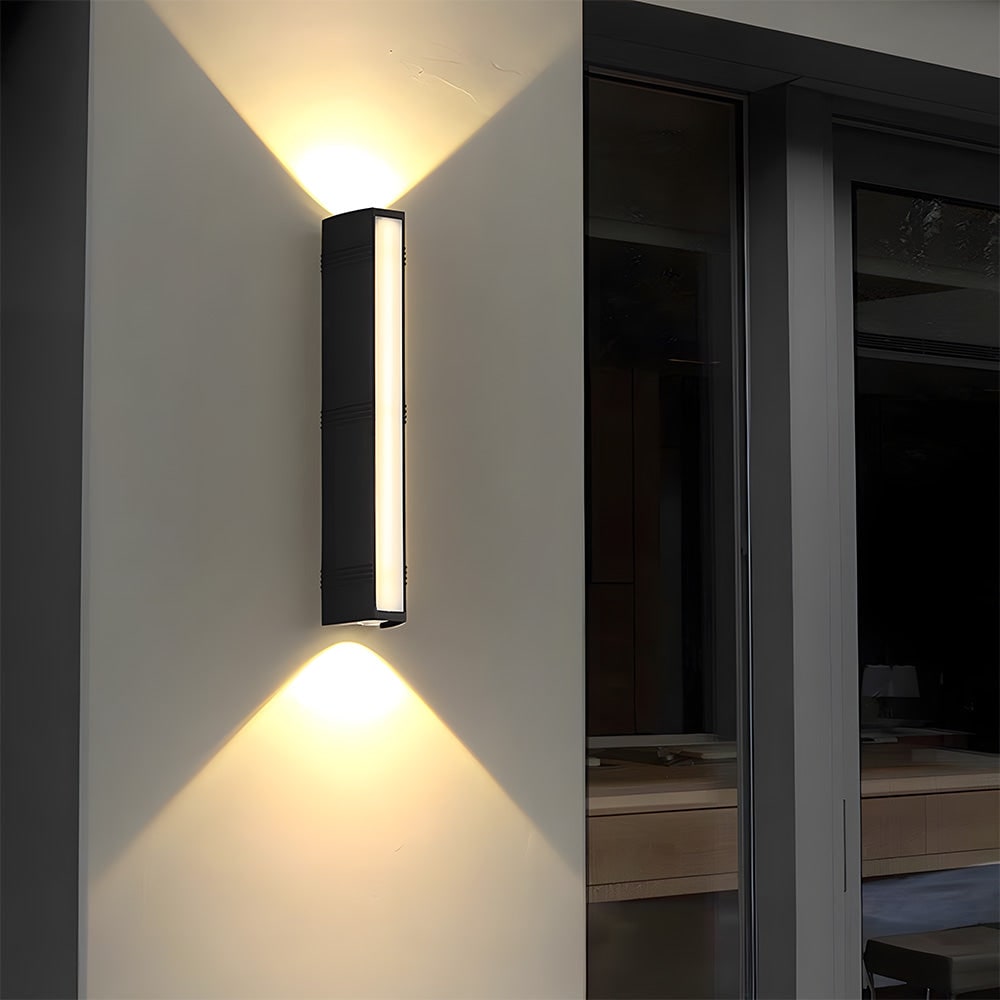 Outdoor Wall Sconce with Up and Down LED Lighting and Modern Minimalist Design - Image 10