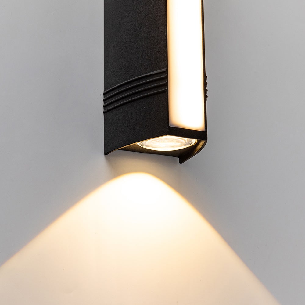 Outdoor Wall Sconce with Up and Down LED Lighting and Modern Minimalist Design - Image 14