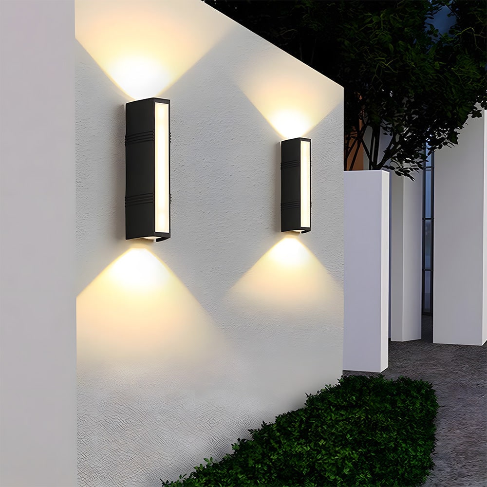 Outdoor Wall Sconce with Up and Down LED Lighting and Modern Minimalist Design - Image 5
