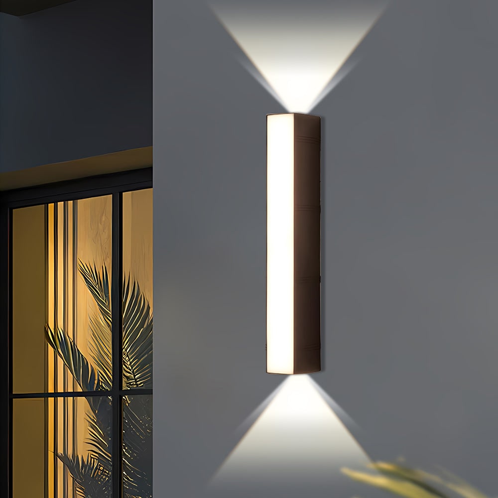 Outdoor Wall Sconce with Up and Down LED Lighting and Modern Minimalist Design - Image 7