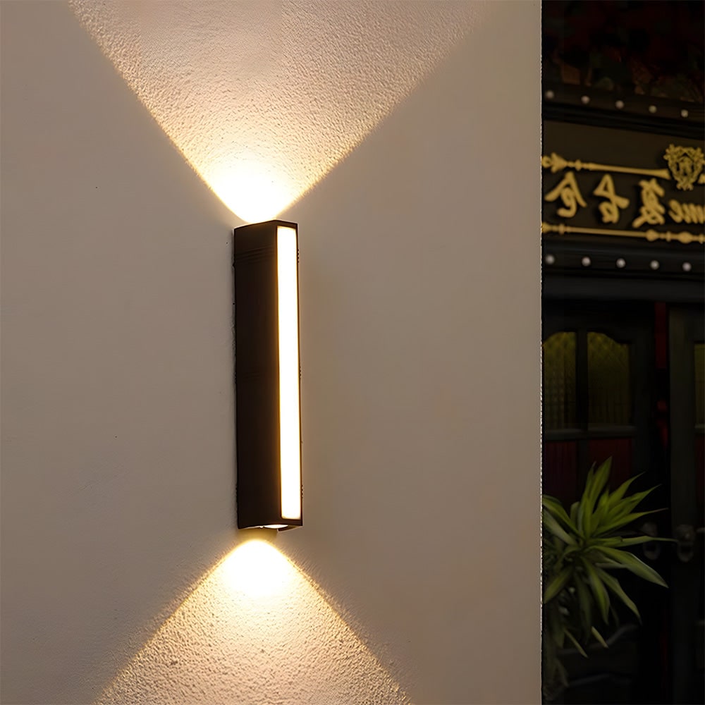 Outdoor Wall Sconce with Up and Down LED Lighting and Modern Minimalist Design - Image 8