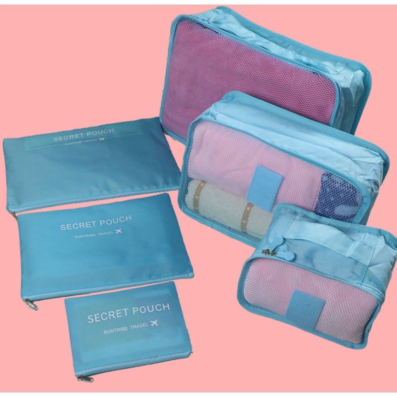 Packing Cubes and Compression Bags Travel Organizer Set with Mesh Pouches and Zipper Closures - Image 5