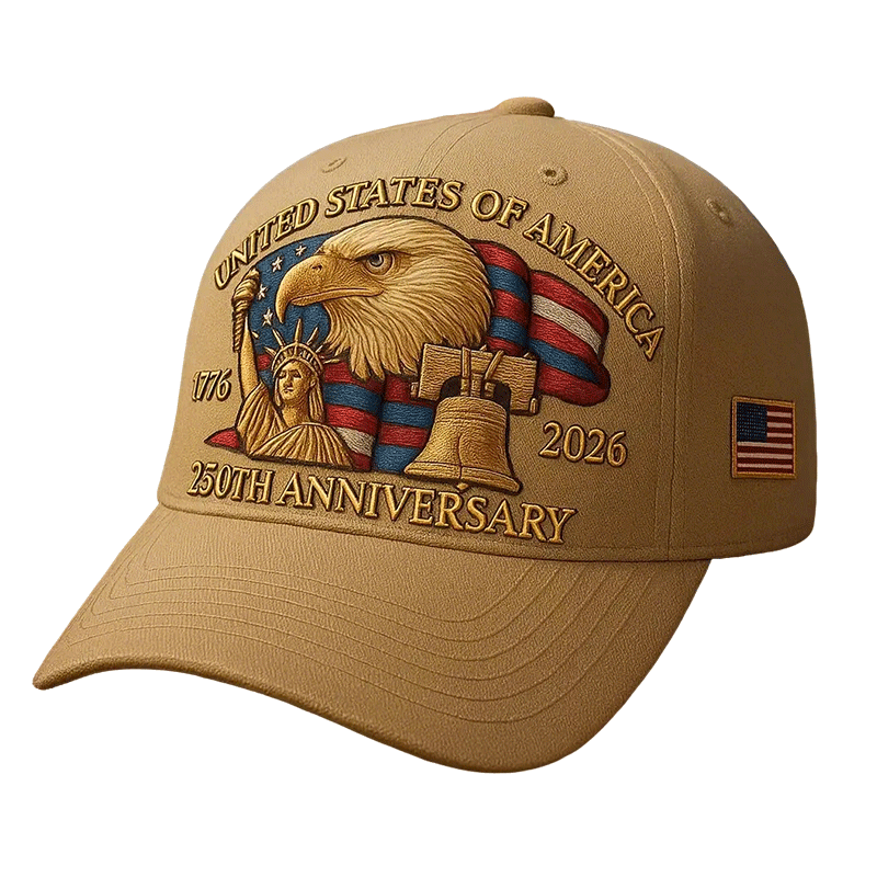 Patriotic Baseball Cap Usa Anniversary American Flag Embroidered Eagle Curved Brim - Image 5