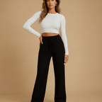 Cozy High-Waisted Leisure Pants - Perfect Blend of Comfort and Style
