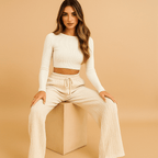 Cozy High-Waisted Leisure Pants - Perfect Blend of Comfort and Style