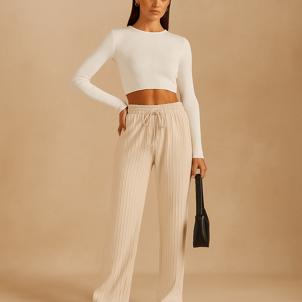Cozy High-Waisted Leisure Pants - Perfect Blend of Comfort and Style