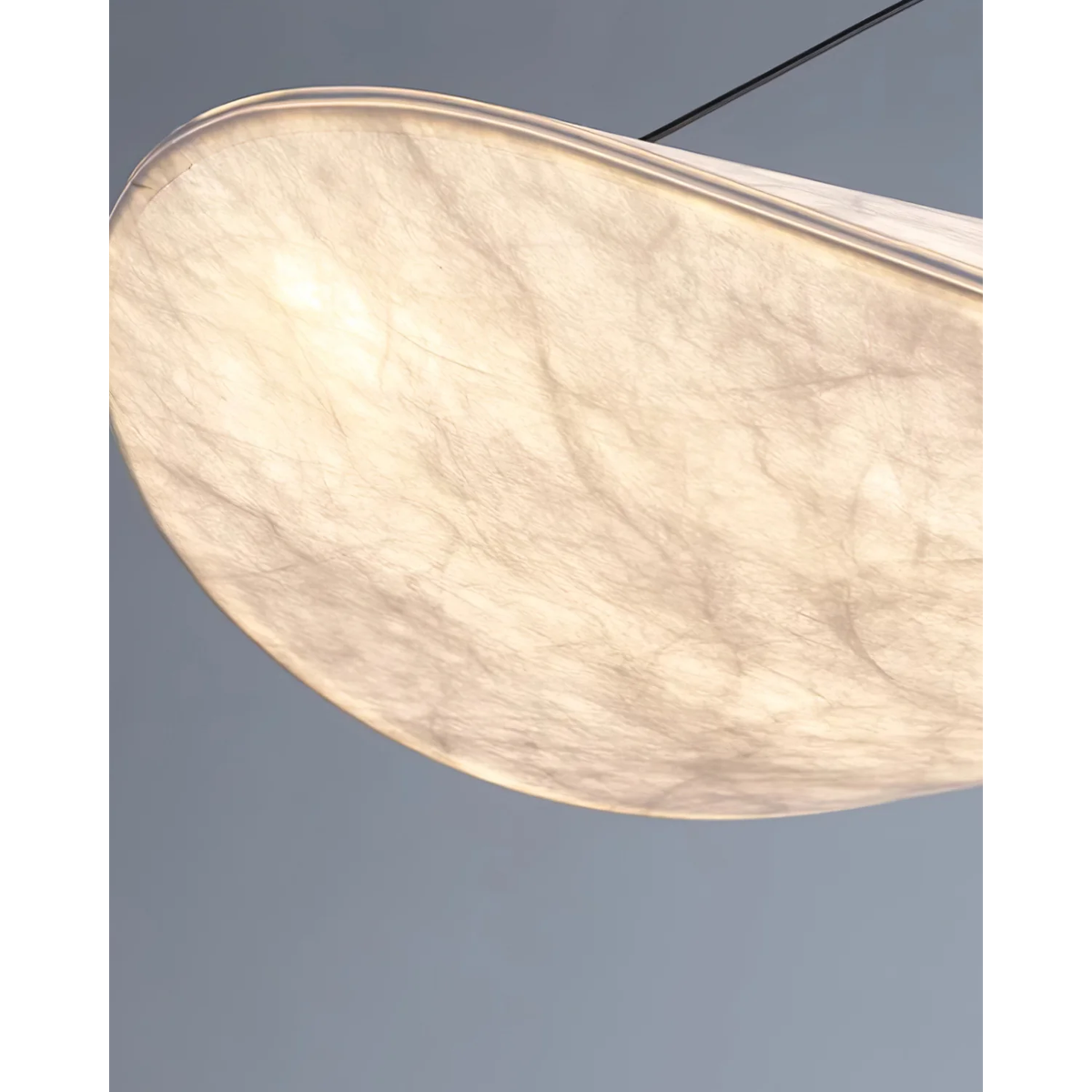 Pendant Light with Sculptural Ribbon Shade and Textured Diffuser for Bathroom Fixtures - Image 7