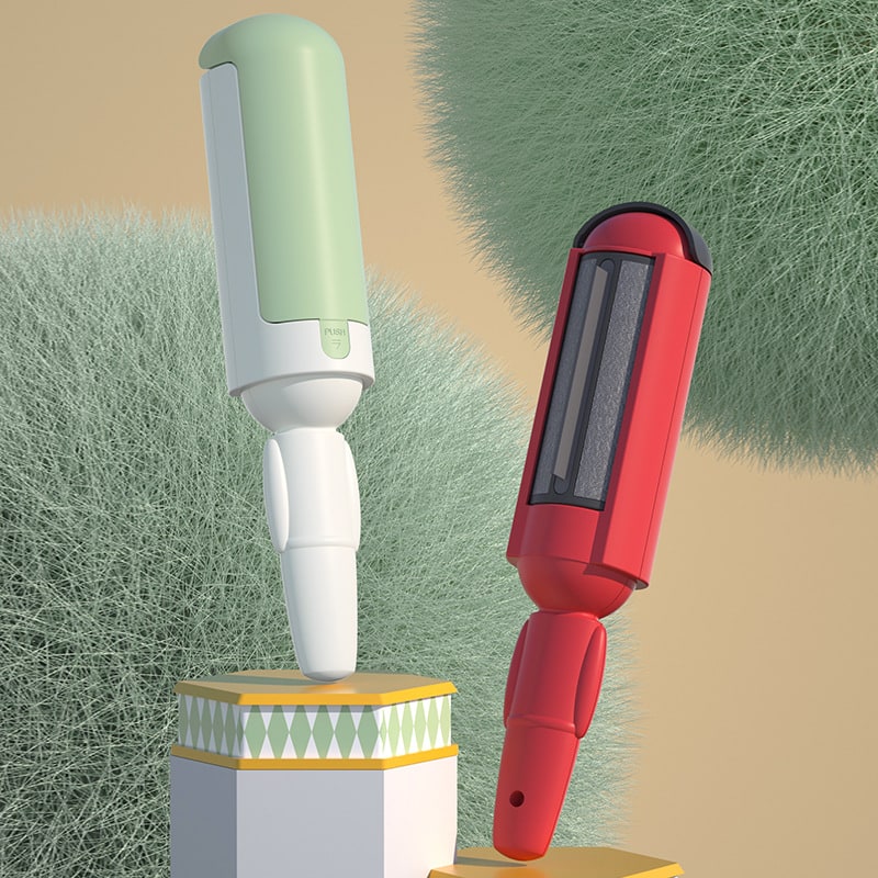 Pet Hair Remover and Removal Tool with Double-Sided Brush and Protective Cover Carpet Rake - Image 1