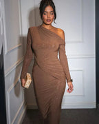 Sparkling Maxi Dress for Women – Elegant Long Evening Dress for Parties, Events and Special Occasions