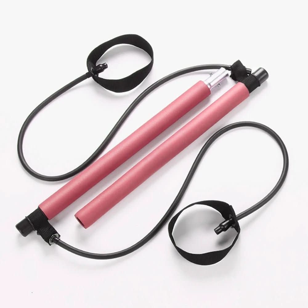 Pilates Bar Kit Portable Training Detachable Foam Grip Resistance Bands - Image 12