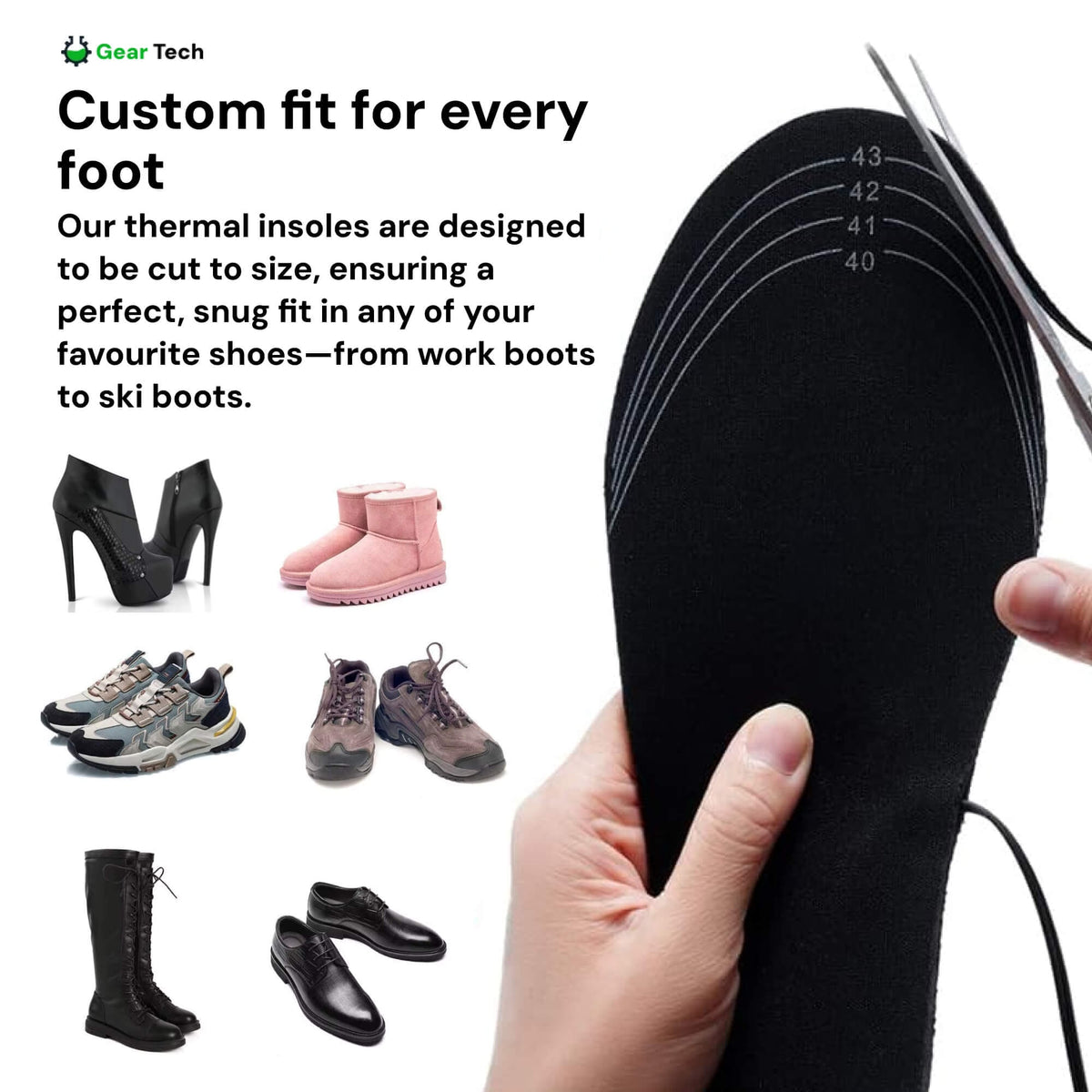 Plantar Fascia Insoles with High Arch Support and USB Heated for Winter Warmth - Image 4