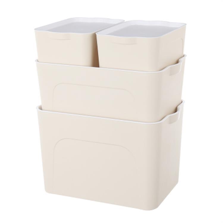 Plastic Storage Bin with Lid and Handles Stackable Organizer Containers Totes - Image 4