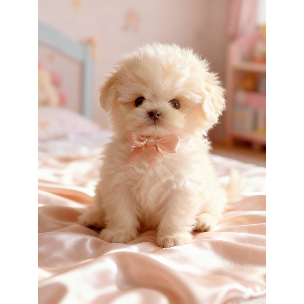 Plush Dog Toy with Soft Faux Fur and Realistic Puppy Features - Image 1