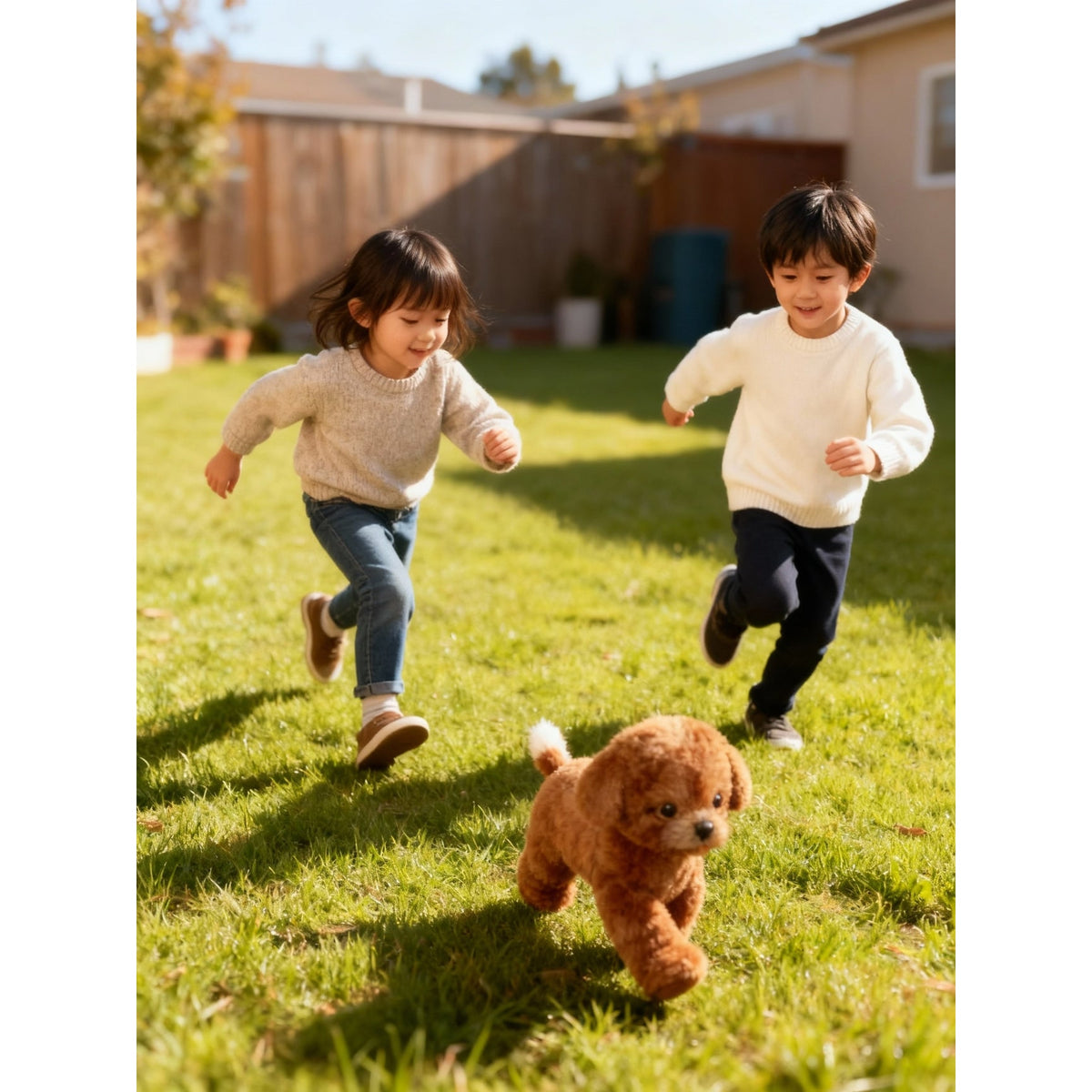 Plush Dog Toy with Soft Faux Fur and Realistic Puppy Features - Image 9