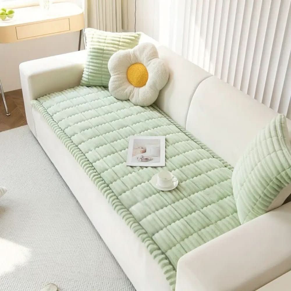 Plush Sofa Couch Cover with Non-Slip Backing for Seat and Cushion Protection - Image 7