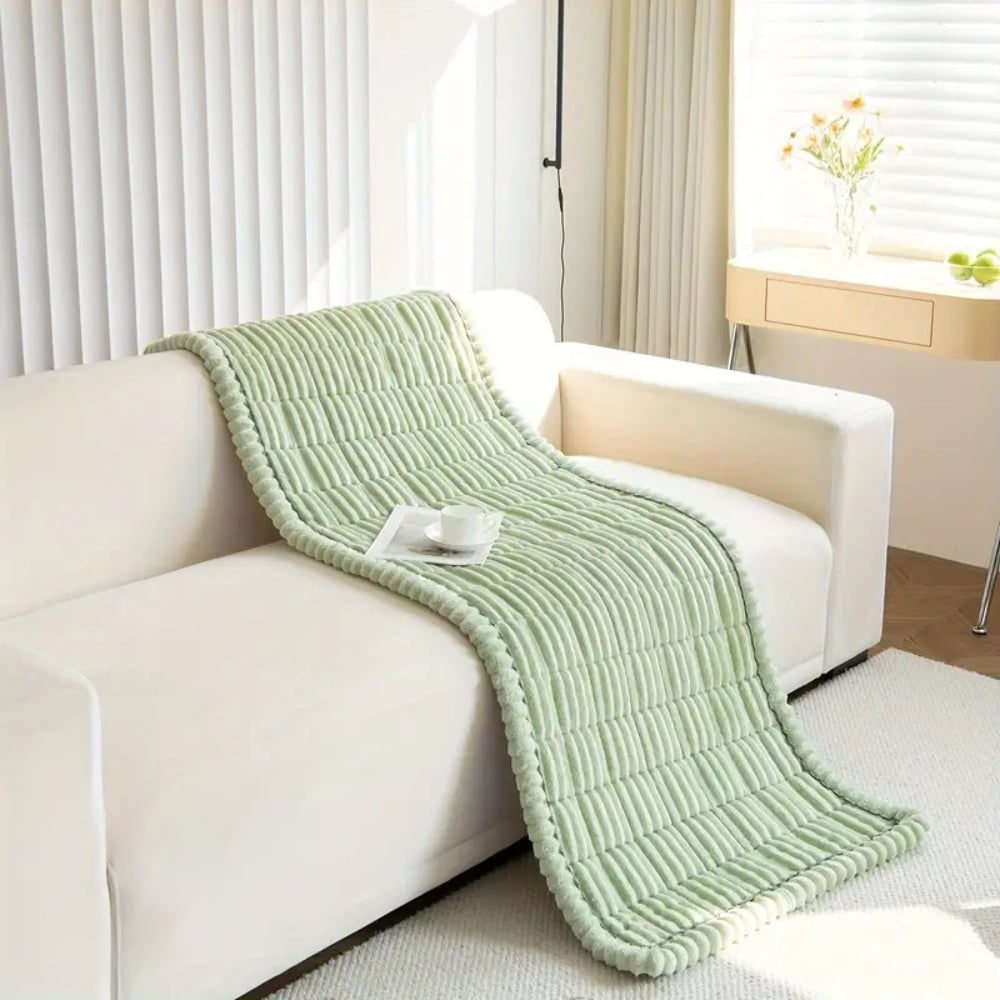 Plush Sofa Couch Cover with Pleated Edges and Non-Slip Backing - Image 11