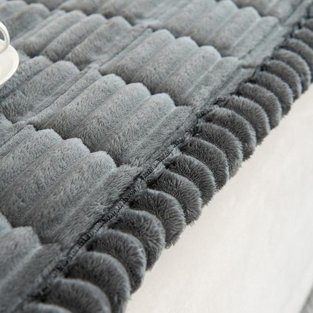 Plush Sofa Couch Cover with Pleated Edges and Non-Slip Backing - Image 8
