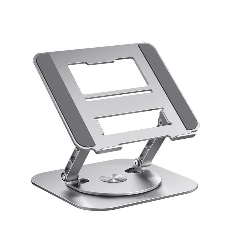 Portable Adjustable Ergonomic Laptop Stand with 360 Rotating Base and Aluminum Cooling Design - Image 2