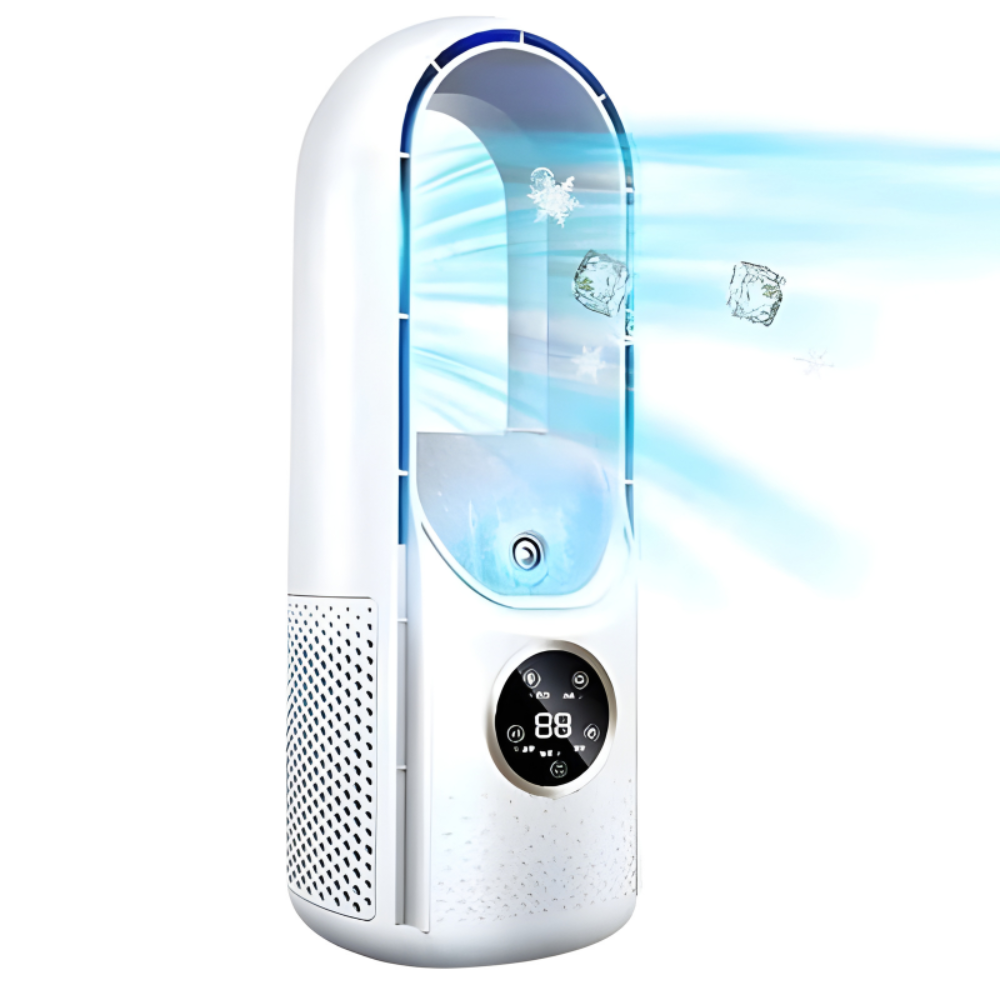Portable Air Cooler with Bladeless Design Water Tank and LED Display - Image 2