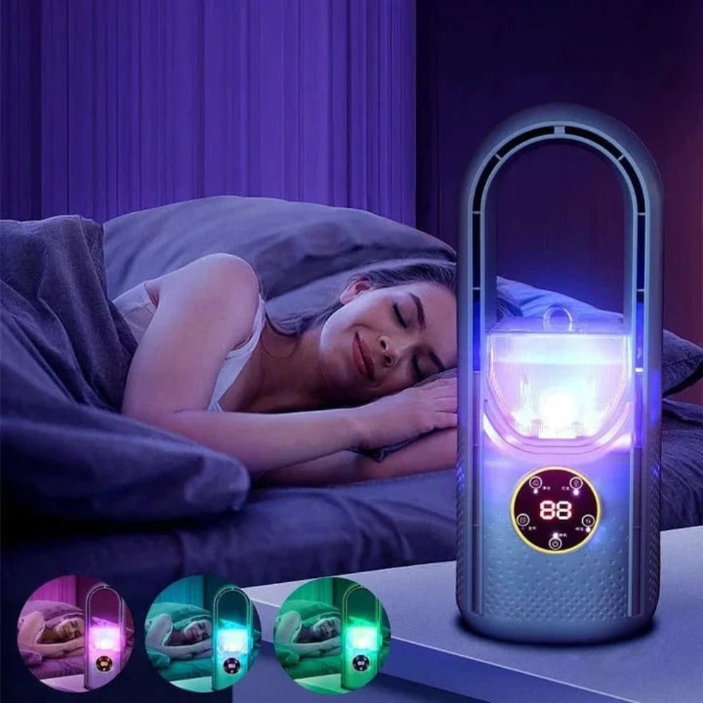 Portable Air Cooler with Bladeless Design Water Tank and LED Display - Image 3