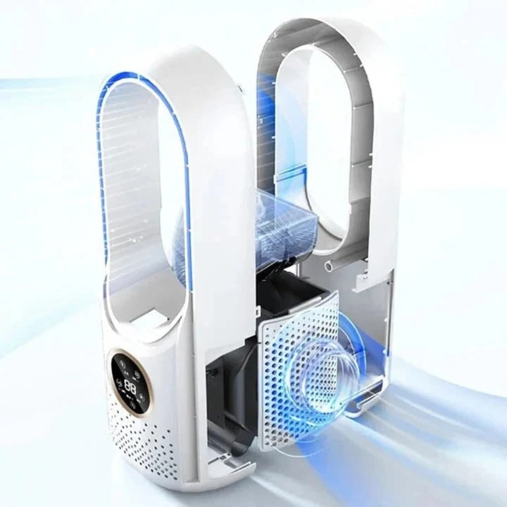 Portable Air Cooler with Bladeless Design Water Tank and LED Display - Image 5