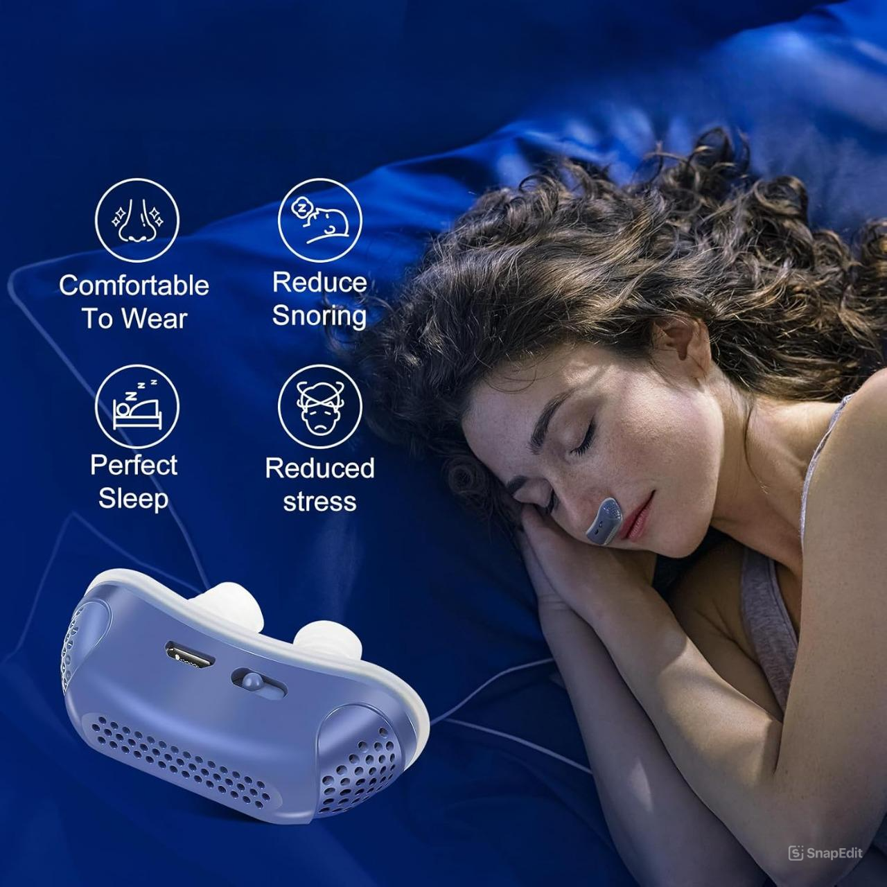 Portable Anti Snoring Device Nasal Travel Rechargeable Silicone USB No Mask - Image 7