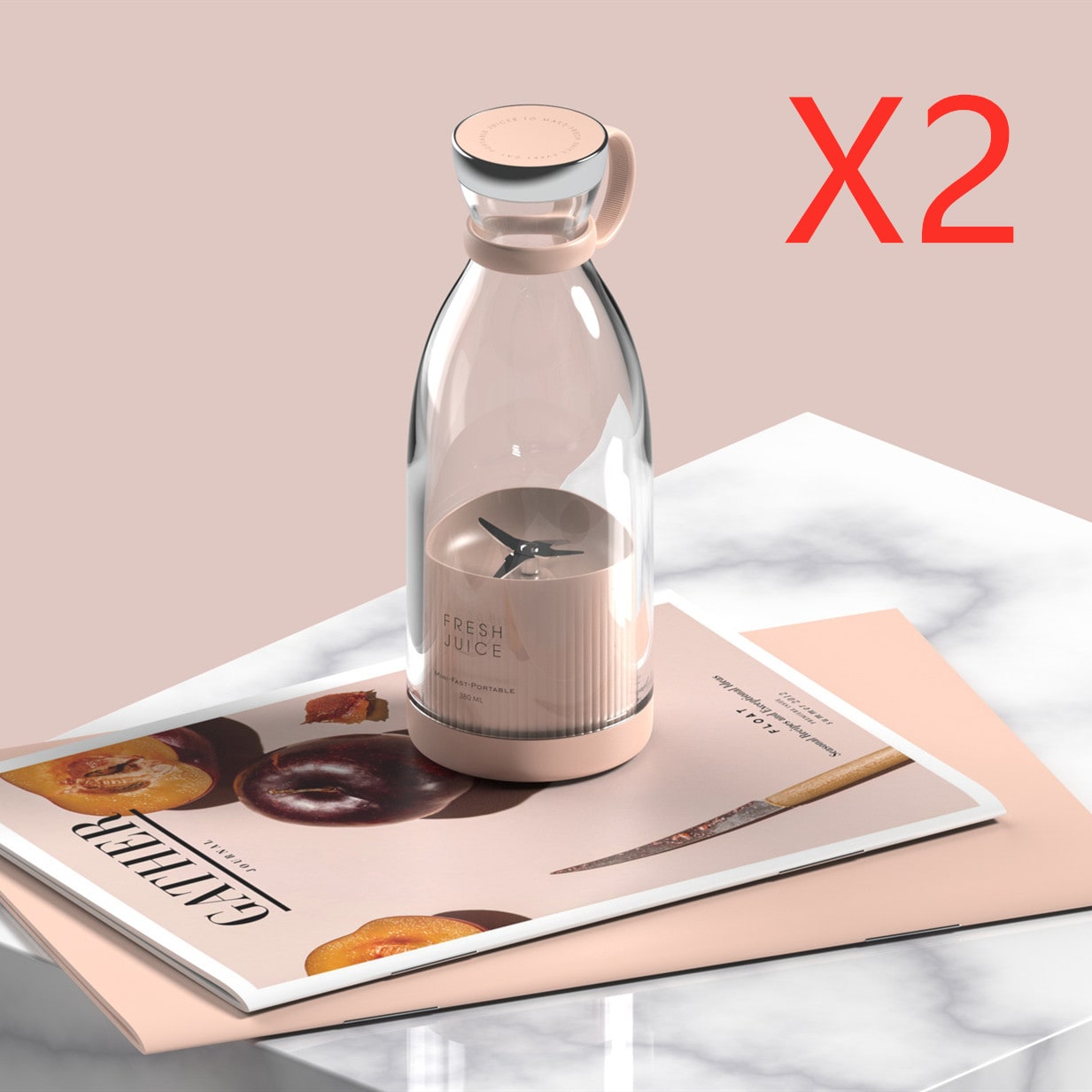 Portable Blender Bottle Personal with USB Rechargeable Base and Stainless Steel Blades - Image 20