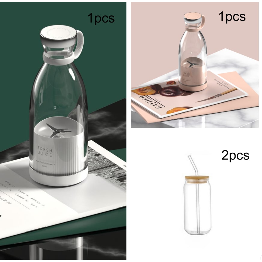 Portable Blender Bottle Personal with USB Rechargeable Base and Stainless Steel Blades - Image 25
