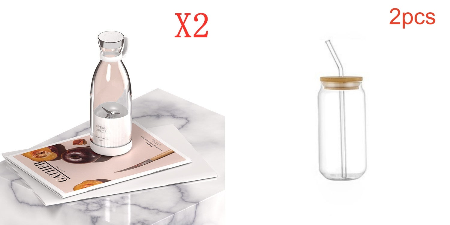 Portable Blender Bottle Personal with USB Rechargeable Base and Stainless Steel Blades - Image 7