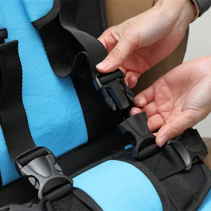 Portable Car Seat Padded Travel Child Harness Breathable Mesh Adjustable - Image 4