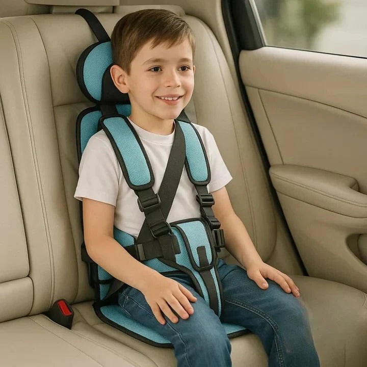 Portable Car Seat Padded Travel Child Harness Breathable Mesh Adjustable - Image 5