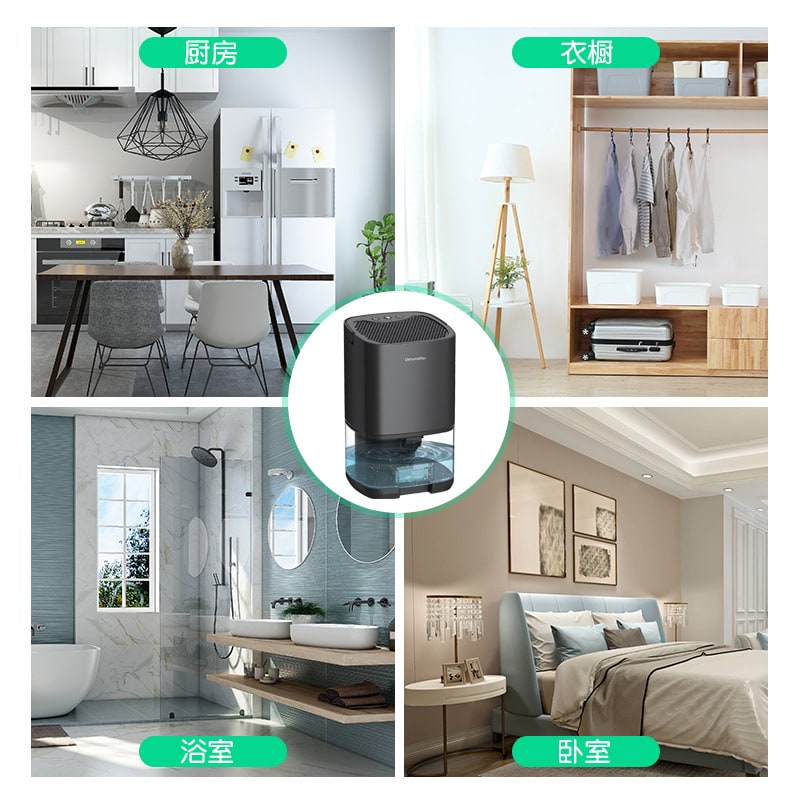 Portable Dehumidifier for Basement and Bedroom with Transparent Tank and Drain Hose - Image 2