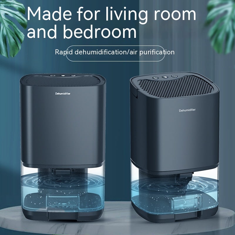 Portable Dehumidifier for Basement and Bedroom with Transparent Tank and Drain Hose - Image 3
