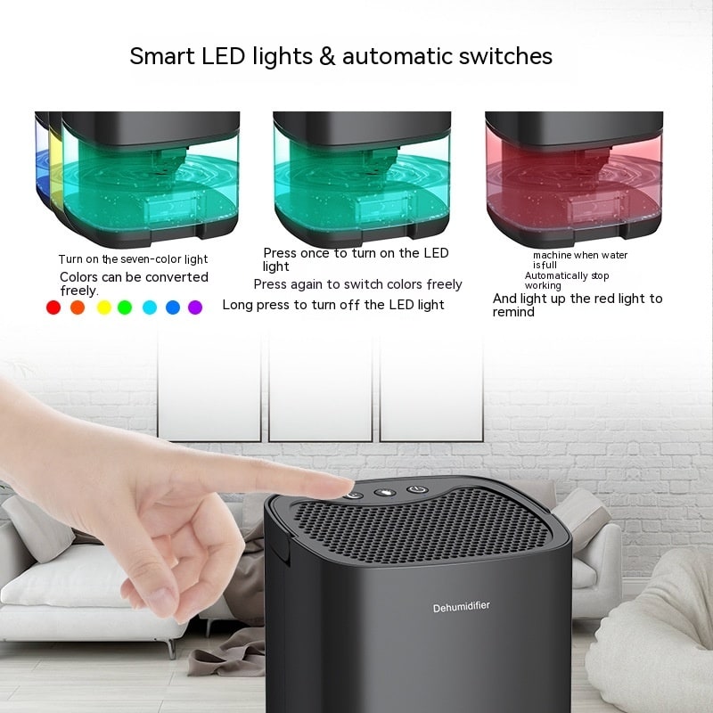 Portable Dehumidifier for Basement and Bedroom with Transparent Tank and Drain Hose - Image 4
